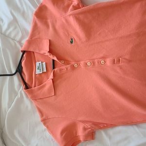 Lacoste orange polo short sleeve
